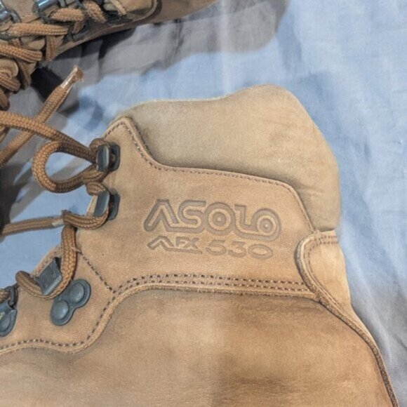 Asolo FX530 Tan Leather Hiking Boots Men Size 8.5 - Picture 8 of 9